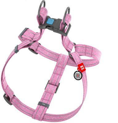 Show full view: WAUDOG Re-Cotton Recycled Material QR Passport Dog Harness, Pink, Large slide 4 of 7