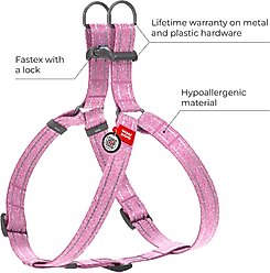 WAUDOG Re-Cotton Recycled Material QR Passport Dog Harness, Pink, Small slide 2 of 5