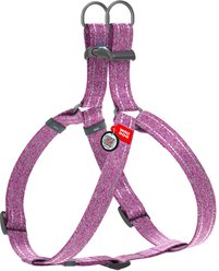 WAUDOG Re-Cotton Recycled Material QR Passport Dog Harness, Purple, Medium