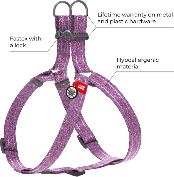 WAUDOG Re-Cotton Recycled Material QR Passport Dog Harness