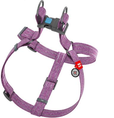 Show full view: WAUDOG Re-Cotton Recycled Material QR Passport Dog Harness, Purple, Medium slide 3 of 5