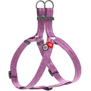 WAUDOG Re-Cotton Recycled Material QR Passport Dog Harness, Purple, Small