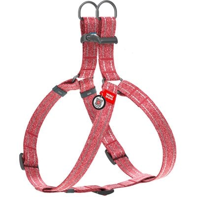WAUDOG WAUDOG Re-Cotton Recycled Material QR Passport Dog Harness, Red, Medium