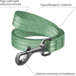WAUDOG Reflective Cotton Dog Leash, Green, Large, 10-ft slide 2 of 6