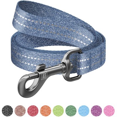 WAUDOG WAUDOG Reflective Cotton Dog Leash, Navy Blue, Small, 16-ft