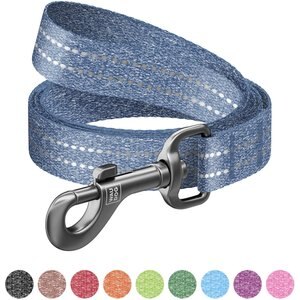 WAUDOG Reflective Cotton Dog Leash, Navy Blue, Small/Medium, 10-ft