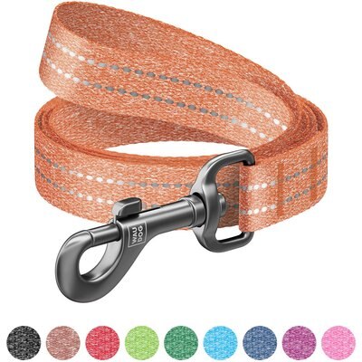 WAUDOG WAUDOG Reflective Cotton Dog Leash, Orange, Small, 16-ft