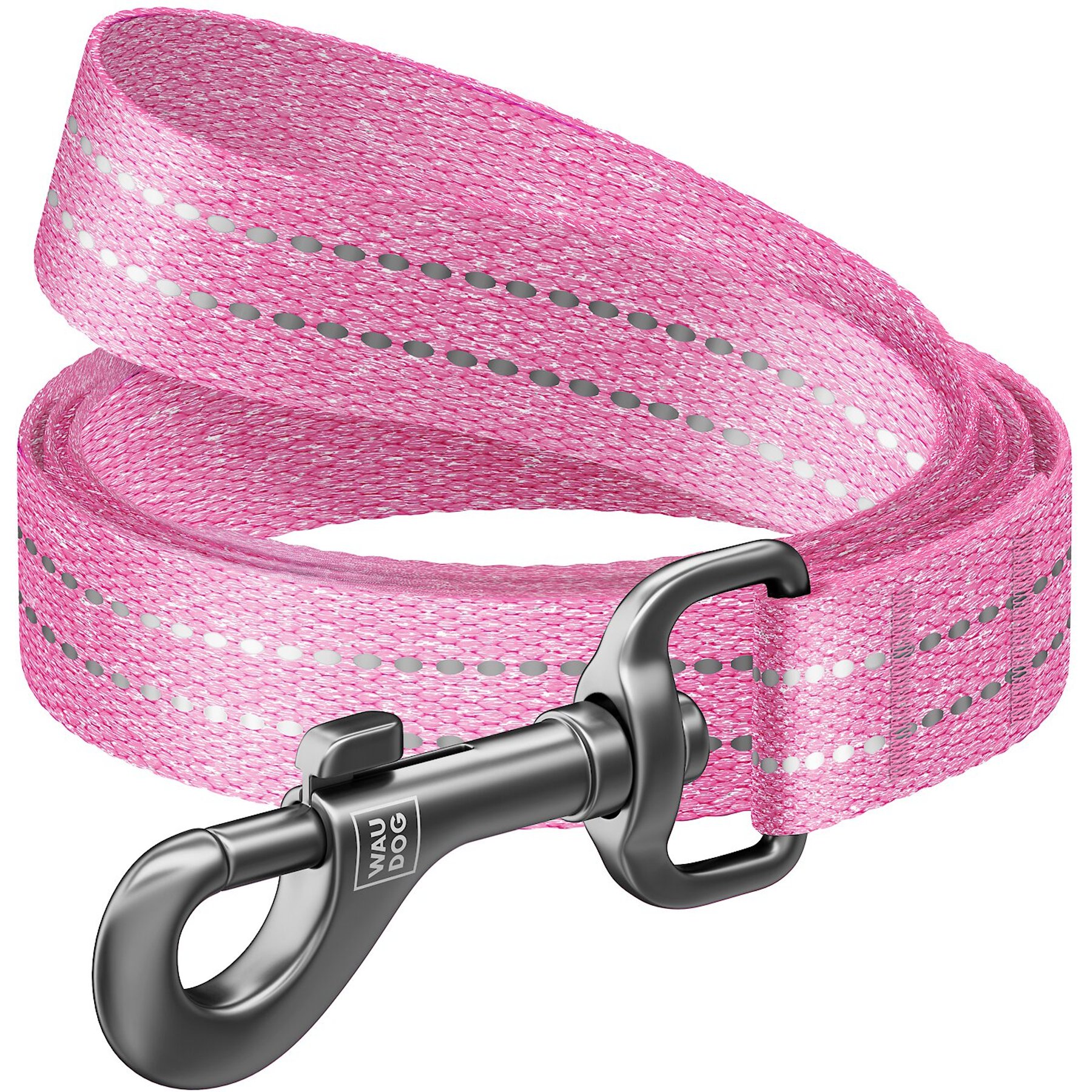 WAUDOG Reflective Cotton Dog Leash, Pink, Large/XX-Large, 5-ft