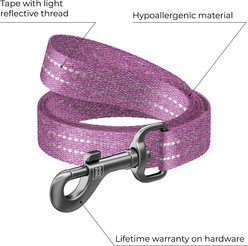 WAUDOG Reflective Cotton Dog Leash, Purple, Small, 10-ft slide 2 of 7