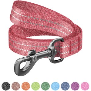 WAUDOG Reflective Cotton Dog Leash, Red, Large, 10-ft