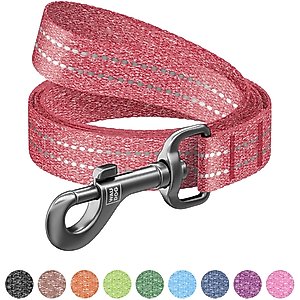 WAUDOG Reflective Cotton Dog Leash, Red, X-Large, 16-ft