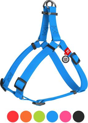 Show full view: WAUDOG Waterproof Dog Harness with QR Tag, Blue, Medium slide 1 of 8