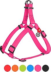 WAUDOG Waterproof Dog Harness with QR Tag, Pink, Medium