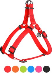 WAUDOG Waterproof Dog Harness with QR Tag, Red, Large