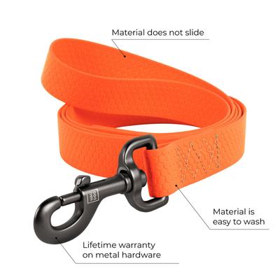 Show full view: WAUDOG Waterproof Dog Leash, Orange, Medium: 6-ft long, 3/4-in wide slide 3 of 8