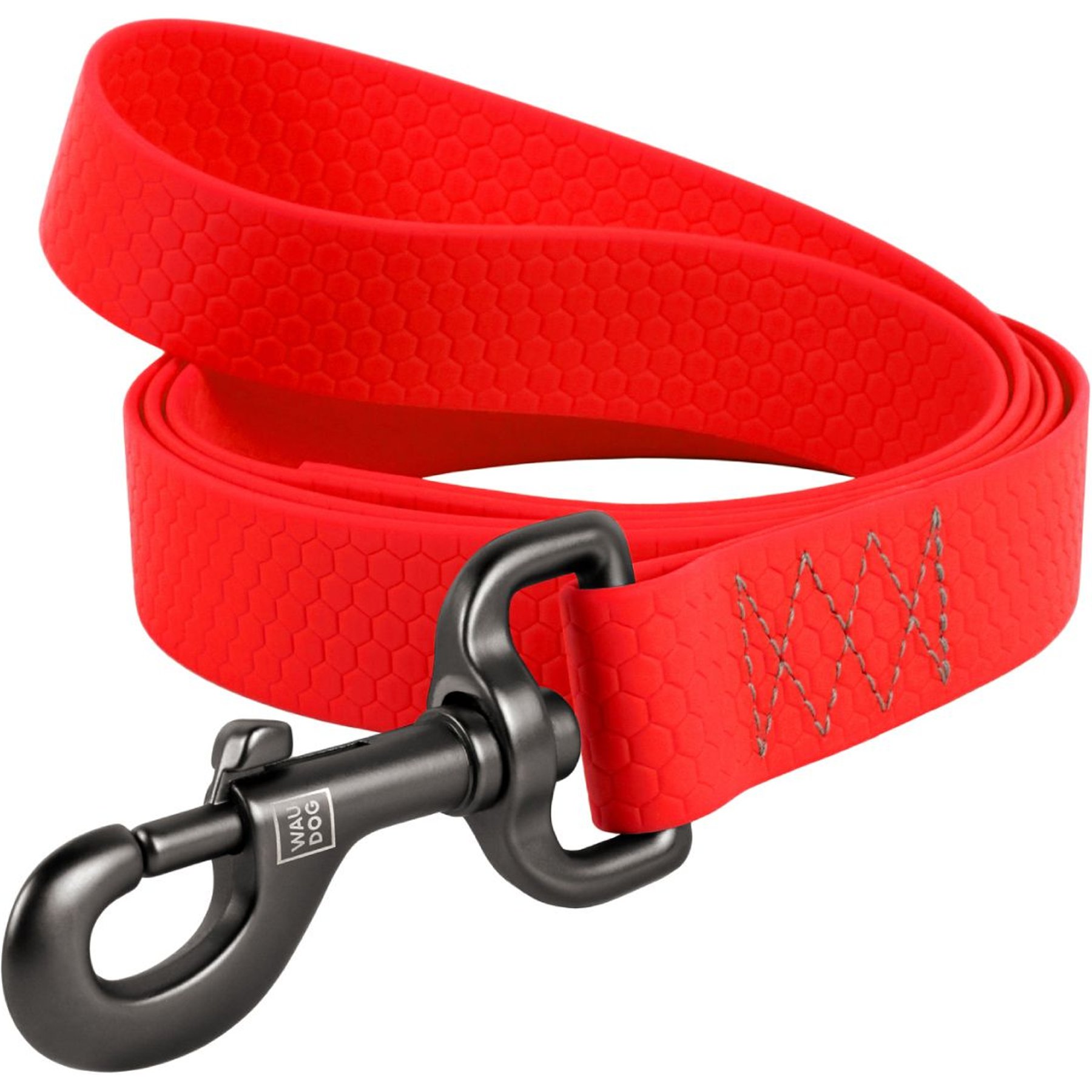 WAUDOG Waterproof Dog Leash, Red, Large: 10-ft long, 1-in wide