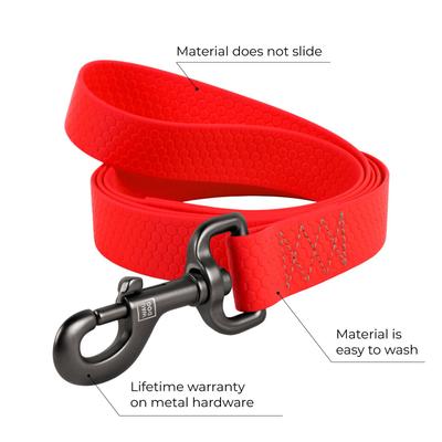 Show full view: WAUDOG Waterproof Dog Leash, Red, Medium: 10-ft long, 3/4-in wide slide 2 of 7