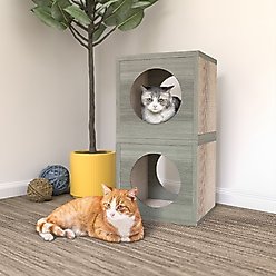 Way Basics 12.6-in Katsquare Cube Scratching Post, London Grey slide 2 of 2