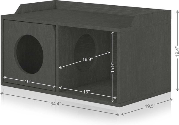 Way Basics Double Hole with 1 Door Cat House, Medium