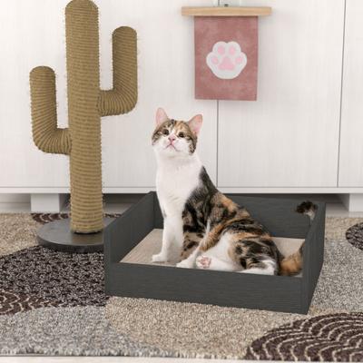 Show full view: Way Basics Eco zBoard Bed Deluxe Cat Scratcher, Charcoal Black, Medium slide 3 of 4