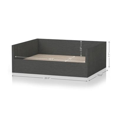 Show full view: Way Basics Eco zBoard Bed Deluxe Cat Scratcher, Charcoal Black, Medium slide 4 of 4