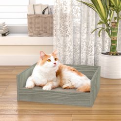 Way Basics Eco zBoard Bed Deluxe Cat Scratcher, London Grey, Medium