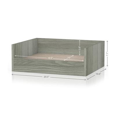 Show full view: Way Basics Eco zBoard Bed Deluxe Cat Scratcher, London Grey, Medium slide 3 of 3