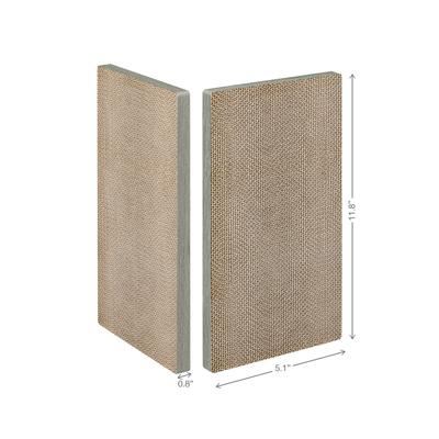 Show full view: Way Basics Eco zBoard Corner Wall Cat Scratching Pad, London Grey, Medium slide 3 of 4