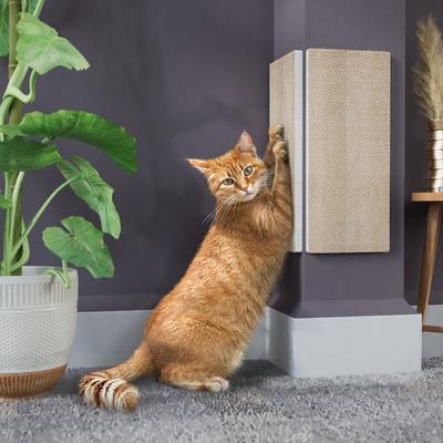 Show full view: Way Basics Eco zBoard Corner Wall Cat Scratching Pad, White, Medium slide 2 of 4