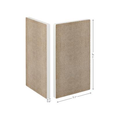 Show full view: Way Basics Eco zBoard Corner Wall Cat Scratching Pad, White, Medium slide 3 of 4