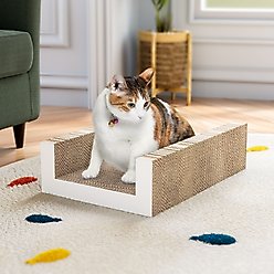 Way Basics Eco zBoard UBed Cat Scratcher, White, Medium
