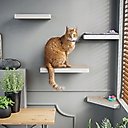 Way Basics Floating Shelf Combo Cat Scratcher, Medium, 4 count, White