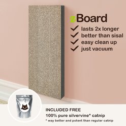 Way Basics Katwall Wall Scratching Post with Catnip, Charcoal Black slide 2 of 4