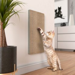 Way Basics Katwall Wall Scratching Post with Catnip, London Grey