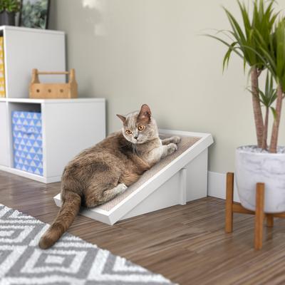 Show full view: Way Basics Katzone Scratching Ramp with Catnip, White slide 4 of 5