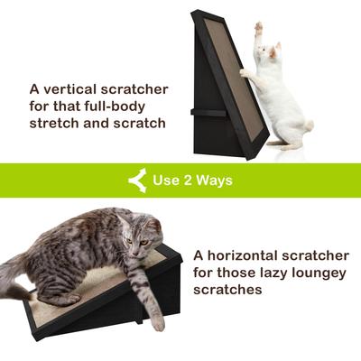 Show full view: Way Basics zBoard Paperboard Incline Scratcher Cat Toy, Black slide 3 of 9