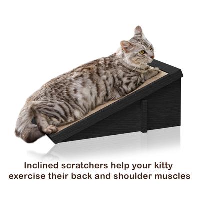 Show full view: Way Basics zBoard Paperboard Incline Scratcher Cat Toy, Black slide 6 of 9