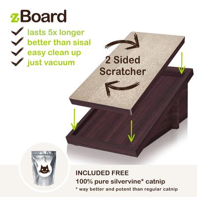 Show full view: Way Basics zBoard Paperboard Incline Scratcher Cat Toy, Espresso slide 5 of 10