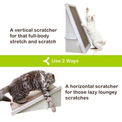 Show full view: Way Basics zBoard Paperboard Incline Scratcher Cat Toy, White slide 3 of 9