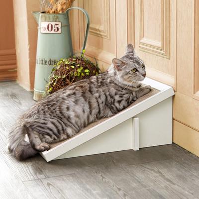 Show full view: Way Basics zBoard Paperboard Incline Scratcher Cat Toy, White slide 6 of 9
