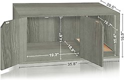 Way Basics zBoard Paperboard Modern Enclosed Cat Litter Box, Grey slide 2 of 9