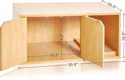 Way Basics zBoard Paperboard Modern Enclosed Cat Litter Box, Natural slide 2 of 9