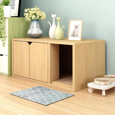 Show full view: Way Basics zBoard Paperboard Modern Enclosed Cat Litter Box, Natural slide 4 of 11