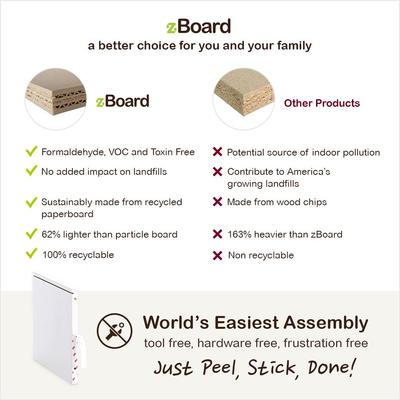 Show full view: Way Basics zBoard Paperboard Modern Enclosed Cat Litter Box, Natural slide 9 of 11