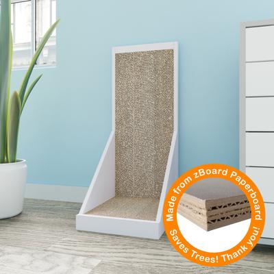 Show full view: Way Basics zBoard Paperboard Vertical Scratcher Cat Toy, White slide 2 of 7