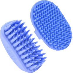 We Love Doodles Bath Dog Grooming Brush, 2 count, Blue