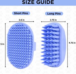 We Love Doodles Bath Dog Grooming Brush, 2 count, Blue slide 2 of 7