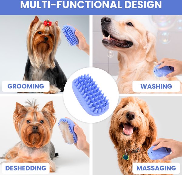 Show full view: We Love Doodles Bath Dog Grooming Brush, 2 count, Blue slide 2 of 9