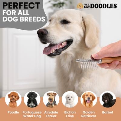 Show full view: We Love Doodles Dematting Rake Dog Comb, Brown slide 6 of 8