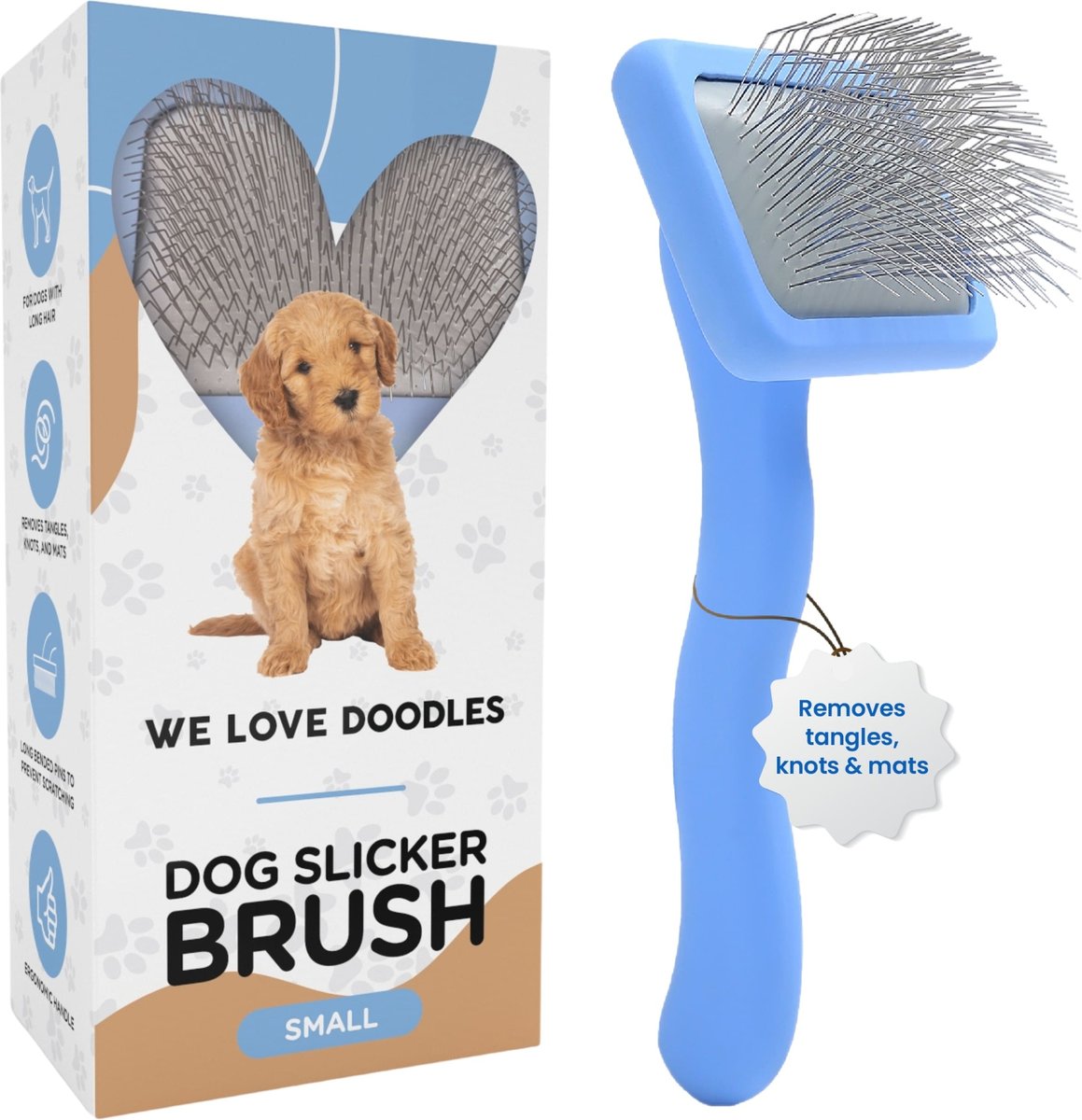 We Love Doodles Curved Grooming Slicker Dog Brush